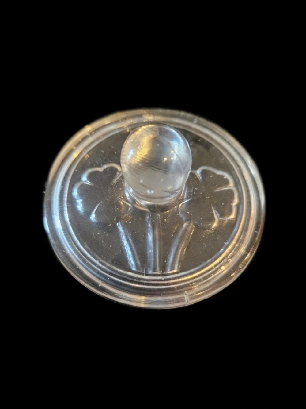 Vintage Pressed Glass Cookie Stamps – Set of 4